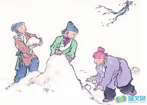四年级作文雪人