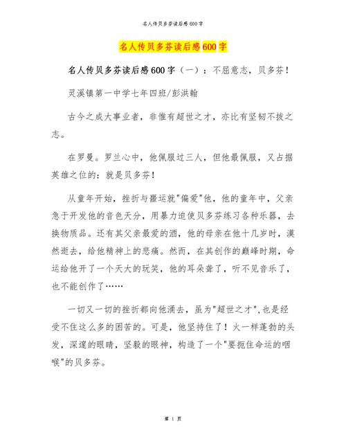 看了贝多芬的故事