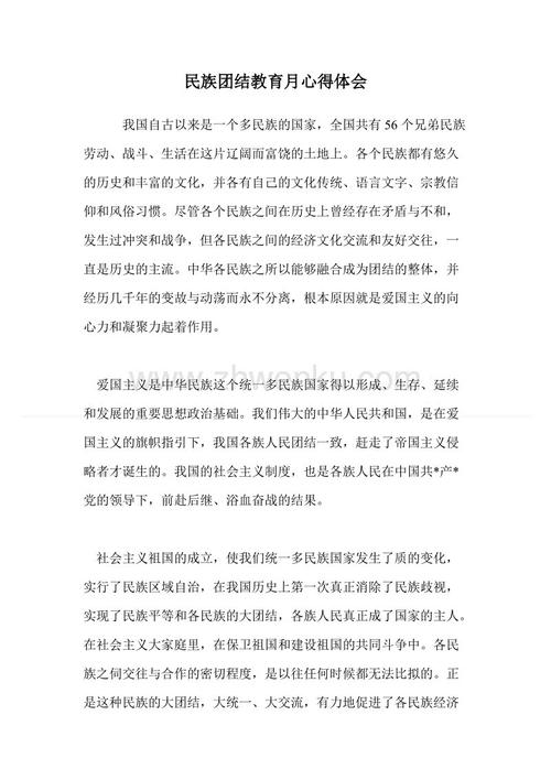 民族团结论文