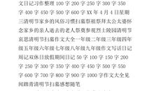 四年级清明节作文