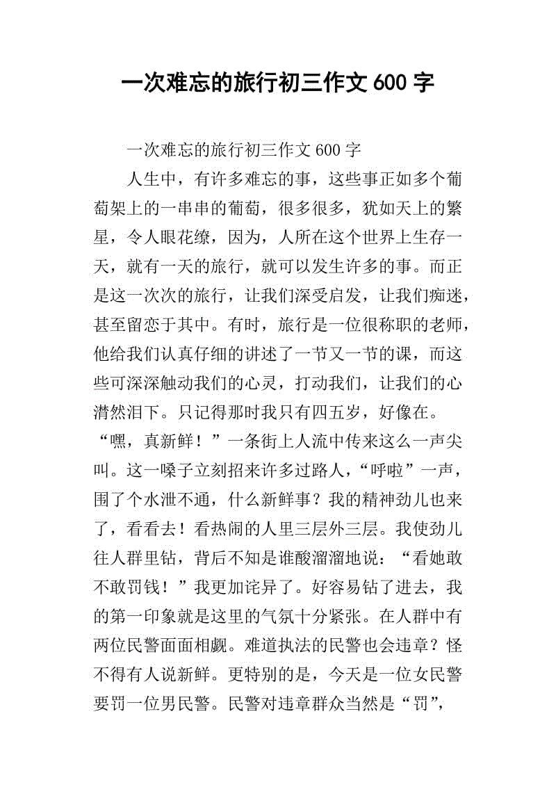难忘的旅程组成
