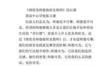 阳光教师读后感