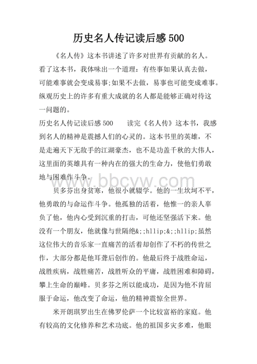 历史人物评论