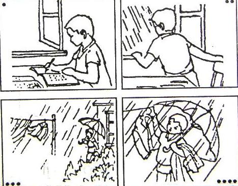 一年级的作文正在下雨
