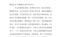 关于环保的作文200字