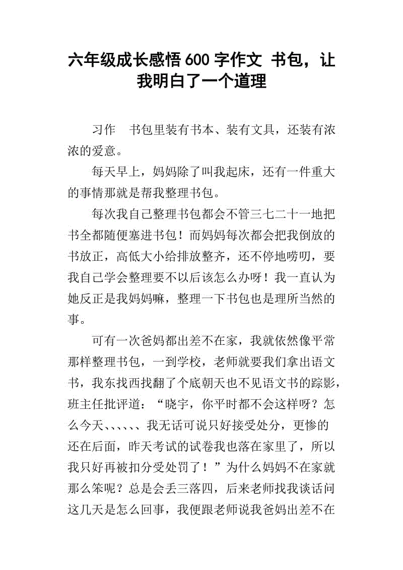 未来书包组成400字