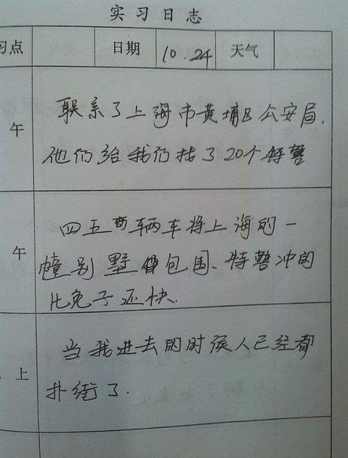 毕业实习日记