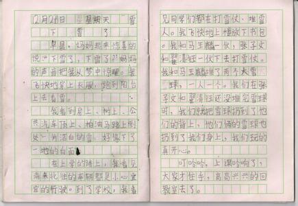 下雪作文100字