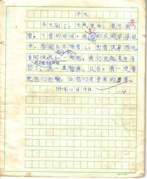 小学作文打雪仗