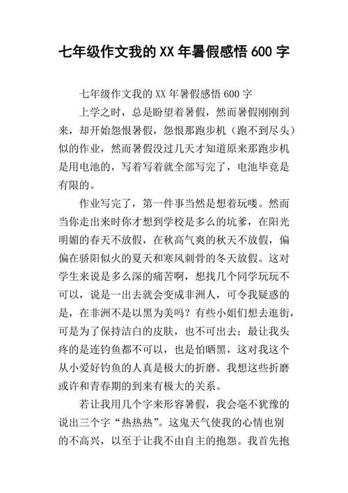 我暑假作文800字