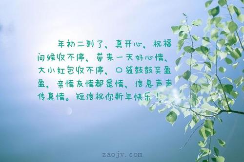 新年快乐提前句