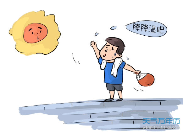 在朋友圈中谈论炎热的天气