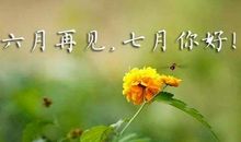 六月再见七月你好朋友圈句子