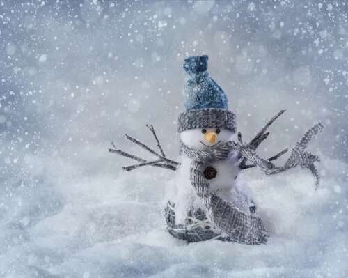 谈论在下雪天开心