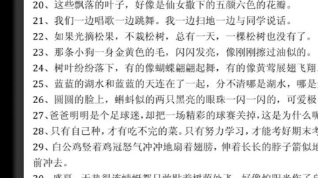一年级下册优美句子大全