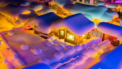 美丽的文本与雪场景1