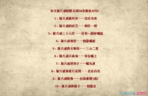 描述习语