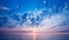 日落时大海的景色描写