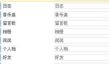 空间相册名称英文