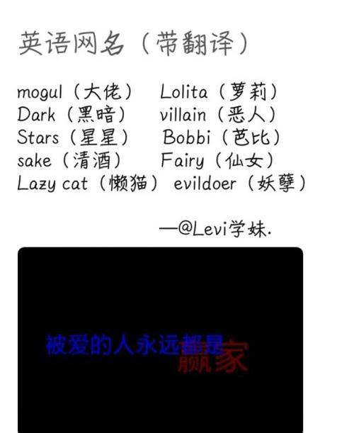英文名称翻译