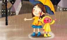 雨天短句暖心话