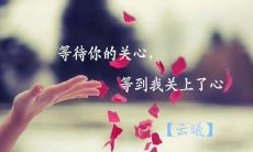 等待你的关心,等到我关上了心