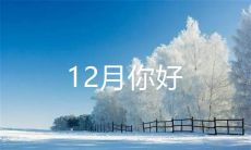 十二月你好的心情说说