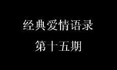 经典爱情语录第十五期