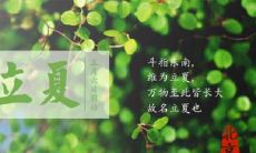 精美的立夏祝福图片带有祝福文字，让您感受到生命的新生和万物的繁荣