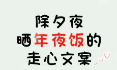 2023年大年三十除夕夜饭的朋友圈文案：分享欢乐团圆时刻，迎接新年美好时光！